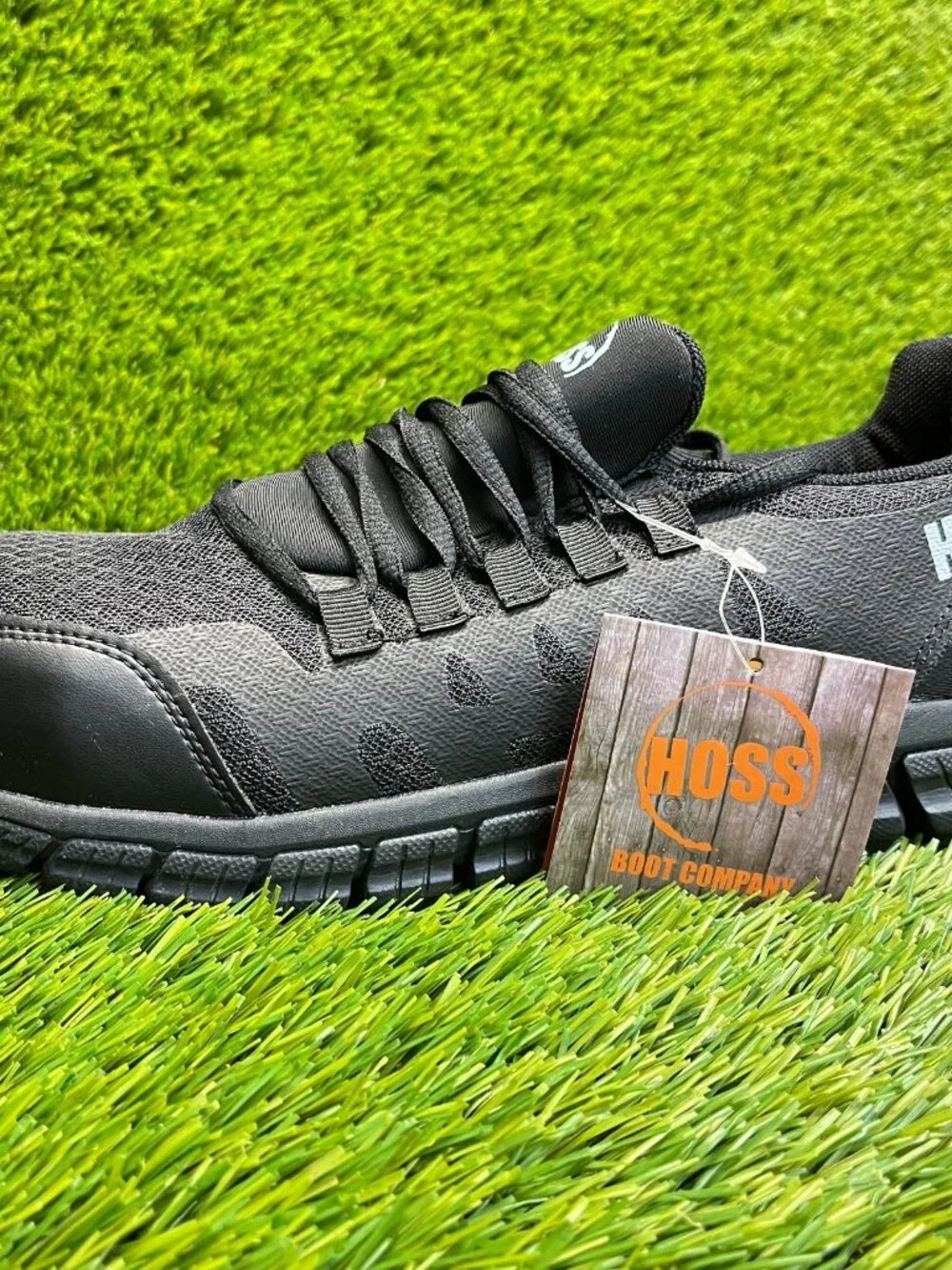 Hoss‎ Sparks SD Mens Size 8 Black Slip-Resistant Composite Toe Safety Work Shoes
